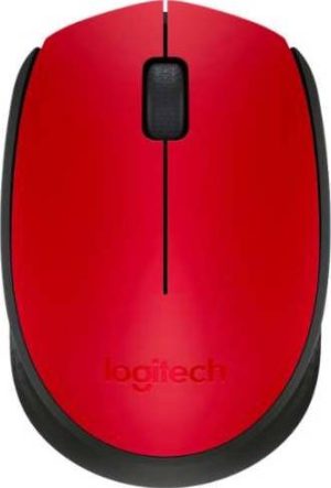 Logitech? M171 Wireless Mouse, Smooth Optical Tracking, Ambidextrous Design, Red | 910-004641