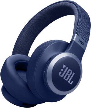 JBL Live 770NC Wireless Headphones, 40mm Driver Size, Bluetooth 5.3 with LE Audio Support, Signature Sound & Surround Sound, Built-In Microphone, Active Noise Cancelling, Blue | LIVE770NCBLU