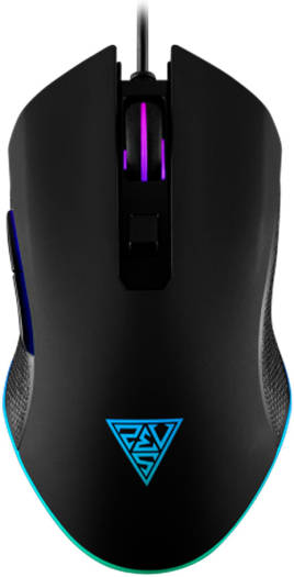 Gamdias Aura GS2 Gaming Mouse, Multi-Color Lighting, Advanced Gaming optical Sensor, 6 Keys, Up to 3600 DPI, 125 Hz Polling Rate, 1.5m Cable Length, Black | GD-AURA-GS2