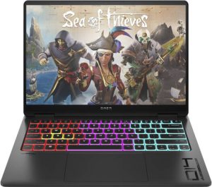 HP OMEN 14-fb0003ne Transcend Laptop, 14" 3K OLED 120Hz Display, Intel Core Ultra 9 185H, 32GB RAM, 1TB SSD, GeForce RTX 4070 8GB GPU, English - Arabic K/B, Windows 11 Home, Black | 9V8S5EA#ABV