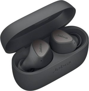 Jabra Elite 3 True Wireless Earbuds, Noise Isolating, 4 Built-in Microphones, Bluetooth 5.2, Rich Bass, Up To 28 Hours Music Time, Customizable Sound, & Mono Mode, Dark Gray | 100-91410000-60