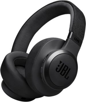 JBL Live 770NC Wireless Headphones, 40mm Driver Size, Bluetooth 5.3 with LE Audio Support, Signature Sound & Surround Sound, Built-In Microphone, Active Noise Cancelling, Black | LIVE770NCBLK