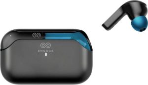 Engage PODS E98 Bluetooth Earbuds, JL6976 Support, AI Smart ENC Technology, 800 mAh Battery Capacity, Power Level Display, IPX5 Rate Protection, Black | E98