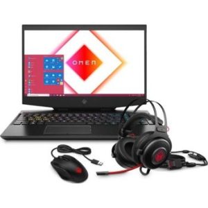 HP OMEN 15 Gaming Intel 10th Gen 6-Core i7-10750H 2.6GHz, 8GB, 1TB + 256GB SSD, 15.6 Inch, Nvidia GTX 1660Ti 6GB, Bundled With OMEN 400 Mouse+OMEN 800 Headset Win 10, Eng KB, Black