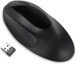 Kensington Pro Fit Ergo Wireless Mouse, 2.4 GHz USB / Bluetooth 4.0 Connection, Up to 1600 dpi Resolution, 3 DPI Settings & 5 Buttons, Neutral Hand Alignment & More Comfort, Black | K75404EU